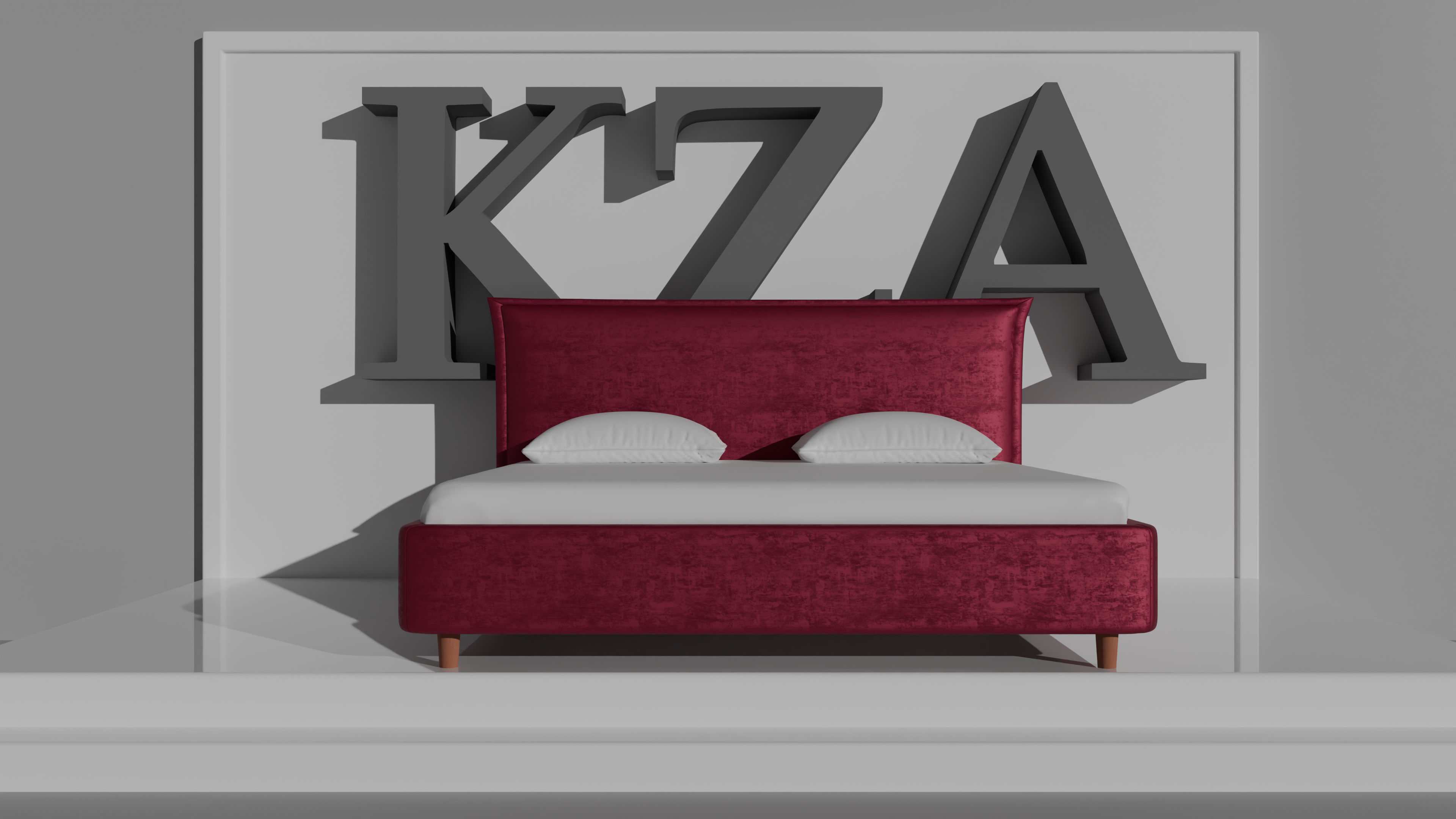 Cama ELARA KZA Design — cabecero arqueado tapizado