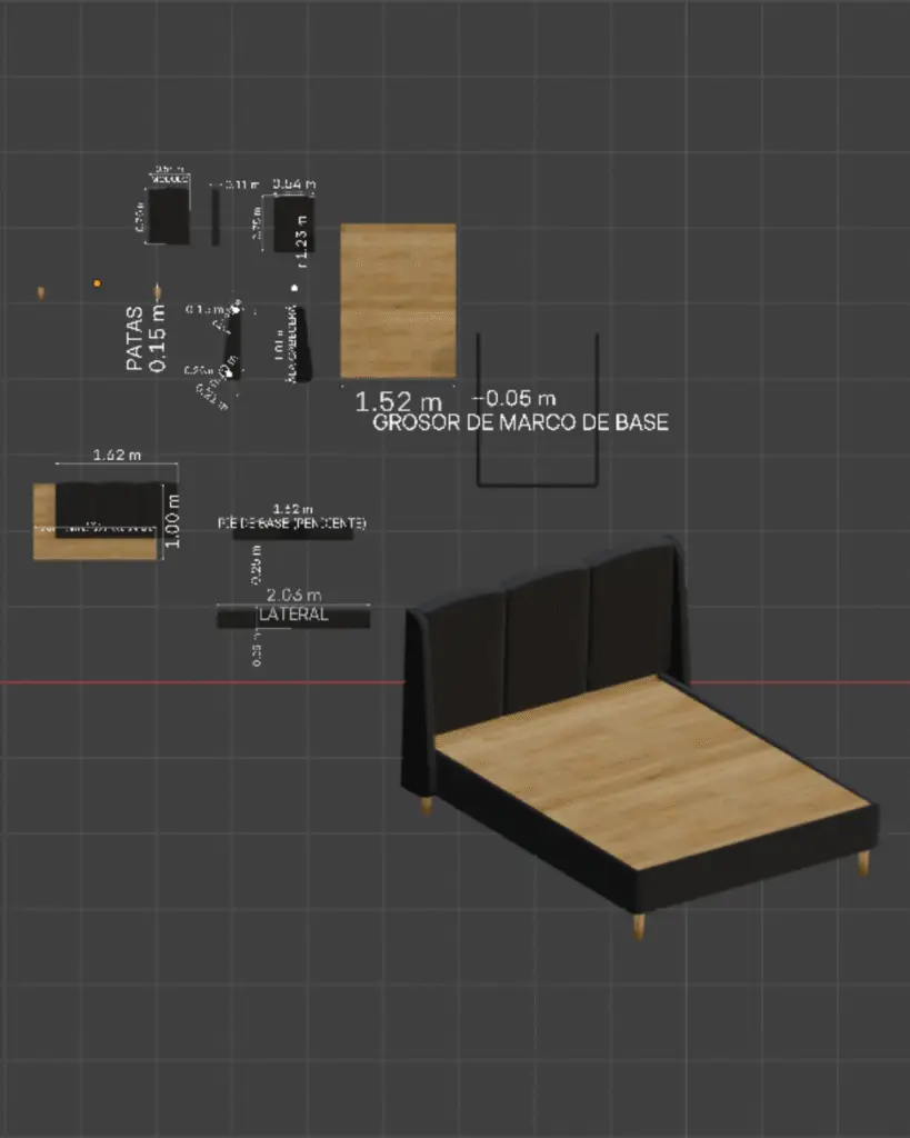 Cama Tapizada NIX — KZA Design