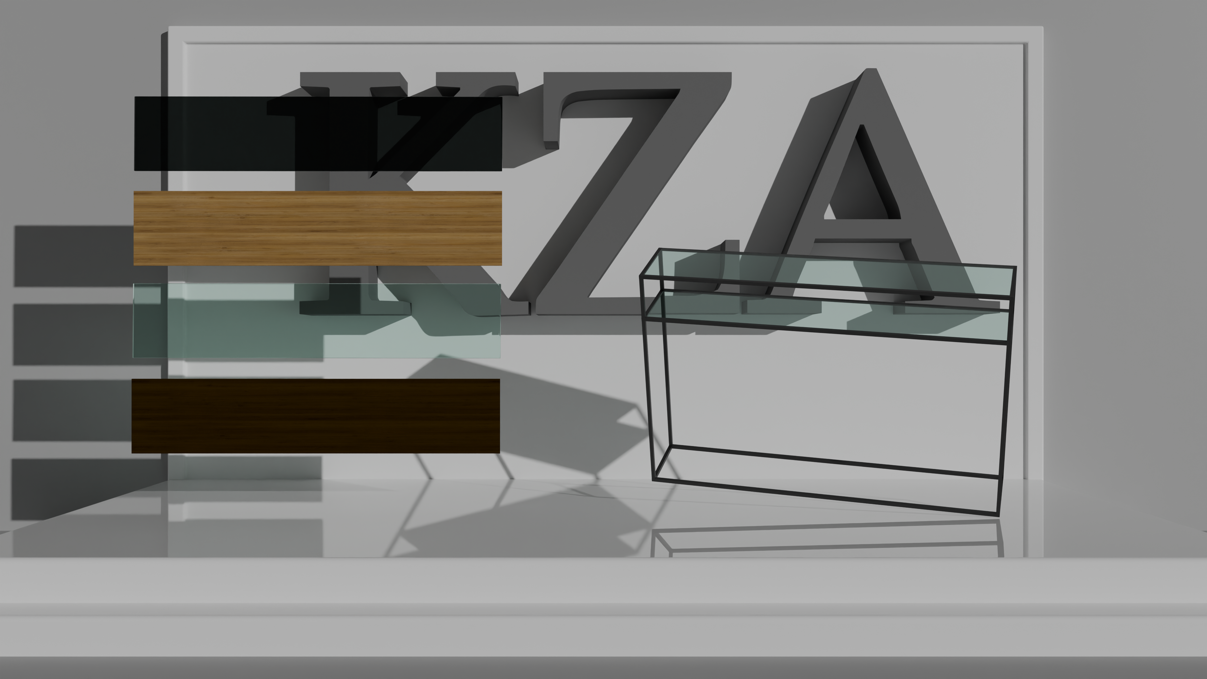 Consola ROCKO materiales — KZA Design